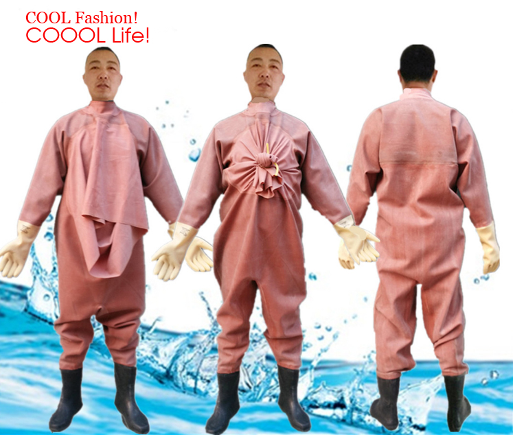 Trajes de Wader de goma para h - Fishing Rain Suit reseña y precio